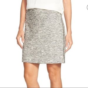 Vince Camuto Tweed Skirt Double Zip 6P NWT